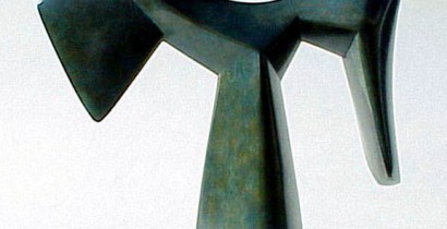 Monk Dancing, cast bronze, 11.5" x 11.5" x 5"