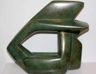 Bird Head, cast bronze, 6.5" x 6.25" x 2"
