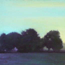 Dusk Grove, pastel, 8" x 8"
