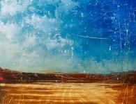 Fallow Field XVI, acrylic on panel, 8" x 8"