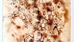 Hive, Chine cole etching, 8" x 6" Hive, Chine cole etching, 8" x 6"