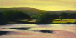 Long Shadows, pastel, 12" x 24"