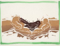 Prayer, woodcut and linocut