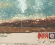 Reclamation III, monotype collage, 6" x 5.5"