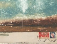 Reclamation III, monotype collage, 6" x 5.5"
