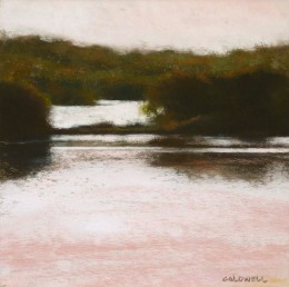 River Light, pastel, 12" x 12"