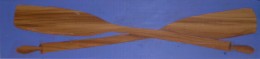 Oar #2, mixed media on cedar, 15.5" x 3.5"