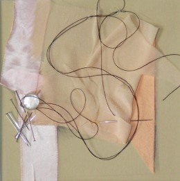 Everyday Things Remembered, mixed media collage, 15" x 12" framed
