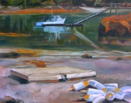 Low Tide, oil on canvas, 11" x 14"