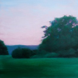 Study for Lawn at Twilight, oil on board, 12" x 12"
