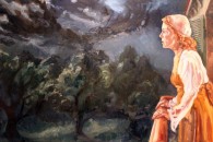 Come night! Come Romeo! Come thou day in night!", oil on canvas, 24" x 36"