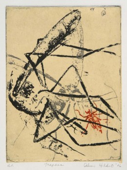 Trespass #2, Chine cole etching, 8" x 6"