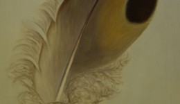 Mourning Dove, oil on canvas, 36" x 21"