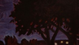 Three Lights, oil on canvas, 10" x 10"