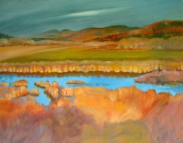 "Fall Marsh," oil on canvas, 22" x 28"