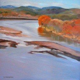 "Bend in the River," oil on canvas, 24" x 24"