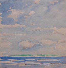 Penobscot Bay, watercolor on paper, 10 3/8" x 10 1/8"