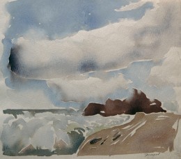Rough Water, watercolor on paper, 7 1/4" x 8 1/4"