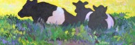 Susan Beebe, Resting in the Shade, oil on canvas, 12" x 36"