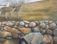 Mary Lennox, Three Strange Angels (Sleeping Beauty), oil on linen, 52.5" x 42"