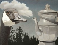 Phil Schirmer, Global Warming, egg tempera, 15" x 23"