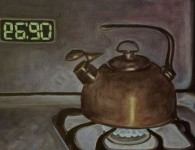Late, oil on canvas, 12" x 16"