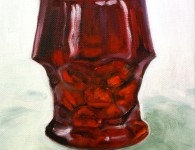 Stella's Glass, oil on canvas, 10" x 8"