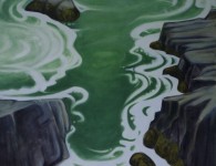 Slack Tide, oil on canvas, 40" x 36"